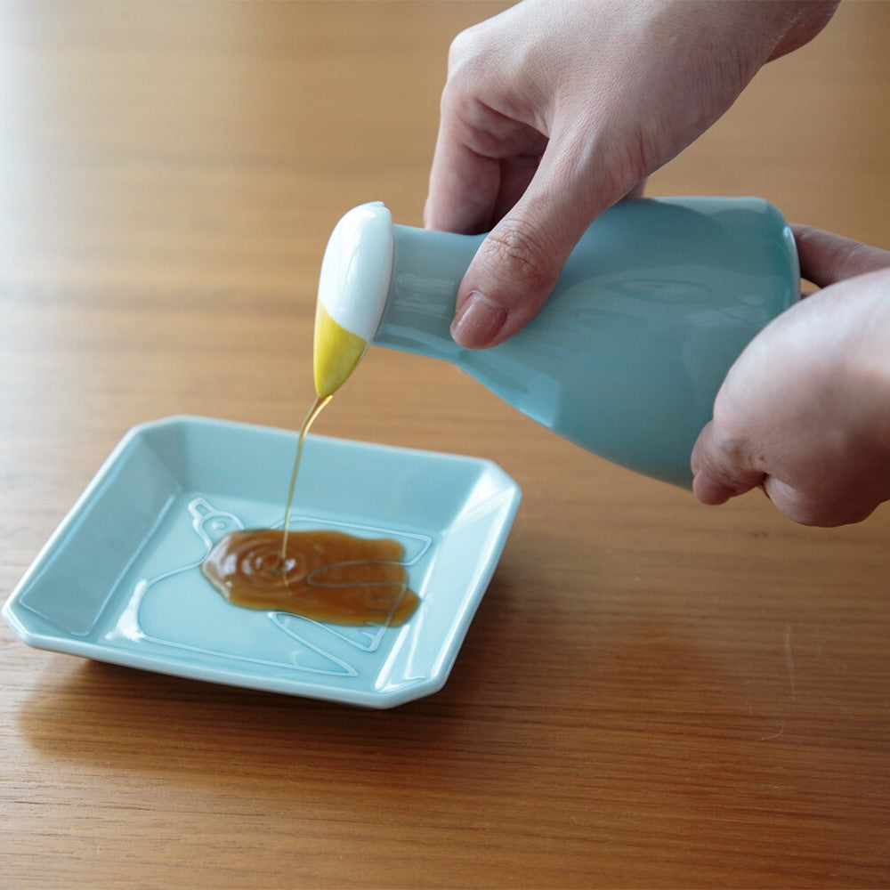 【波佐見燒︱手繪小鳥方形醬料碟 / 伴菜碟】