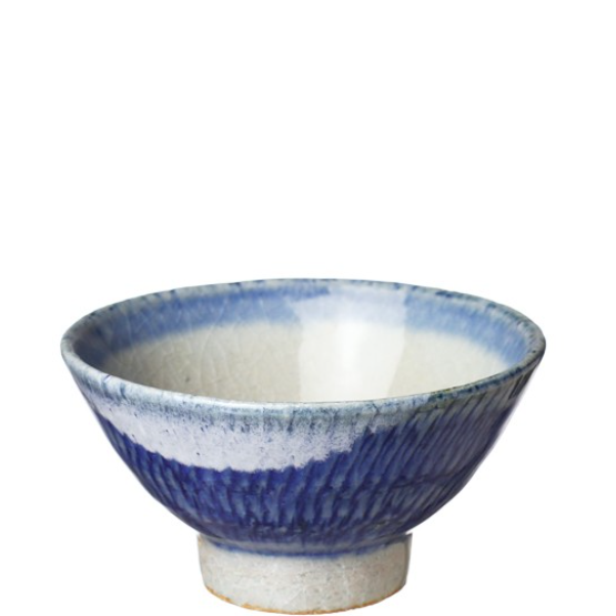 【六魯︱藍色高台茶碗】