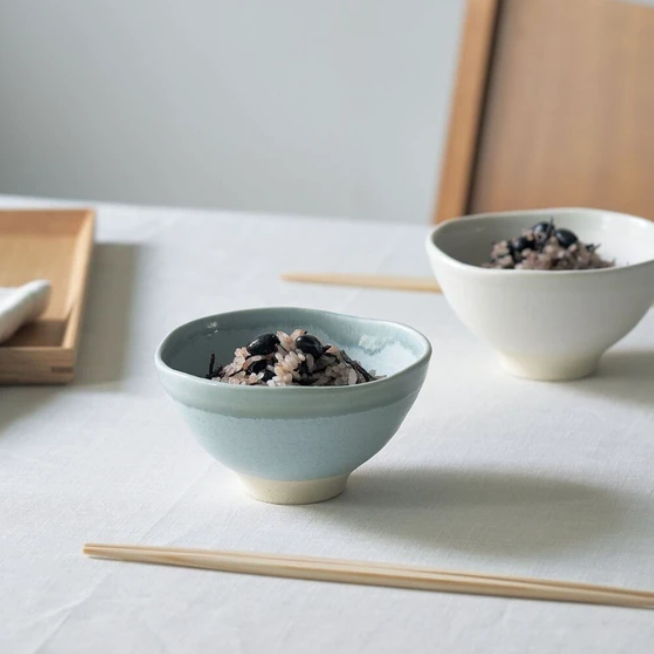 【AITO︱美濃燒茶碗禮盒】~ Grey x White