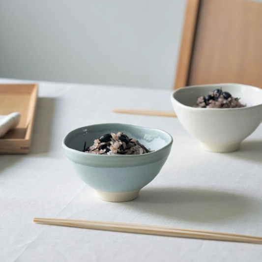 【AITO︱美濃燒茶碗禮盒】~ Grey x White