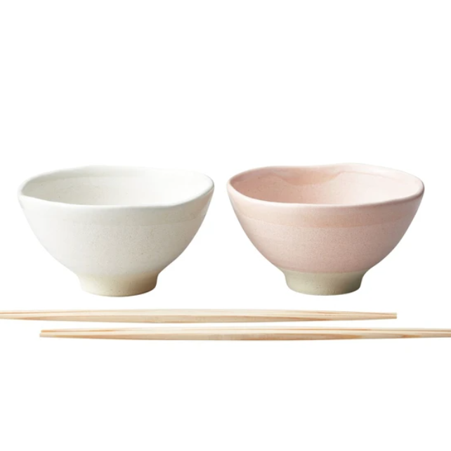 【AITO︱美濃燒茶碗禮盒】~ Pink x White