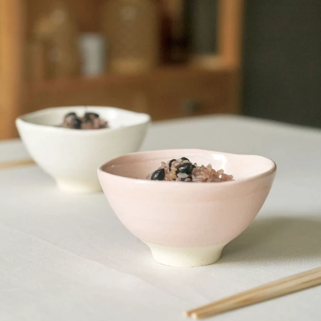 【AITO︱美濃燒茶碗禮盒】~ Pink x White
