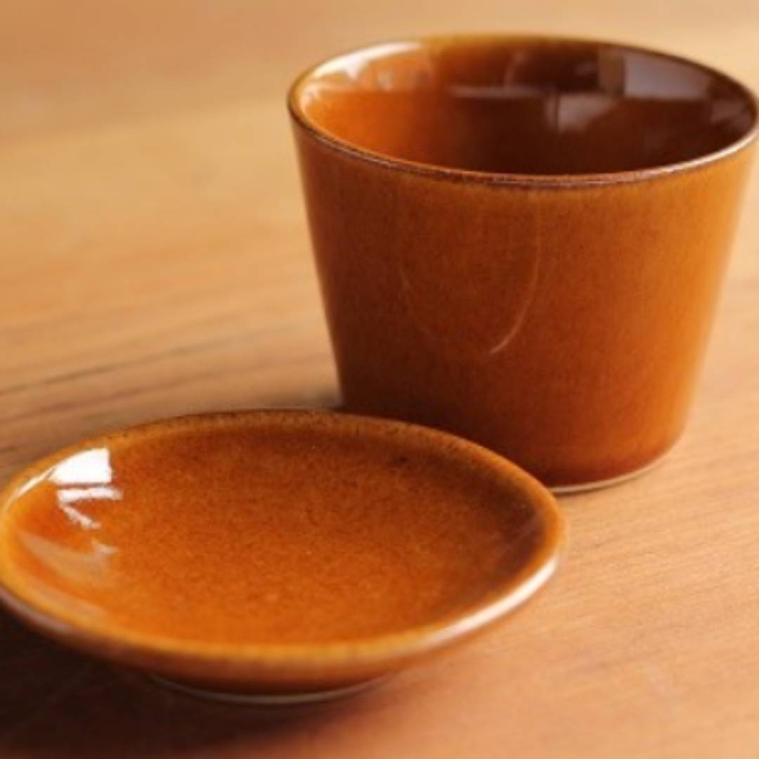 【益子燒︱迷你花盆】焦糖釉