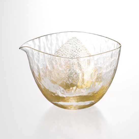 【江戶硝子八千代窯金箔酒器】