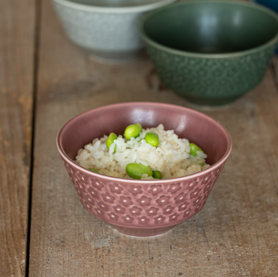 【壓花美濃燒飯碗】
