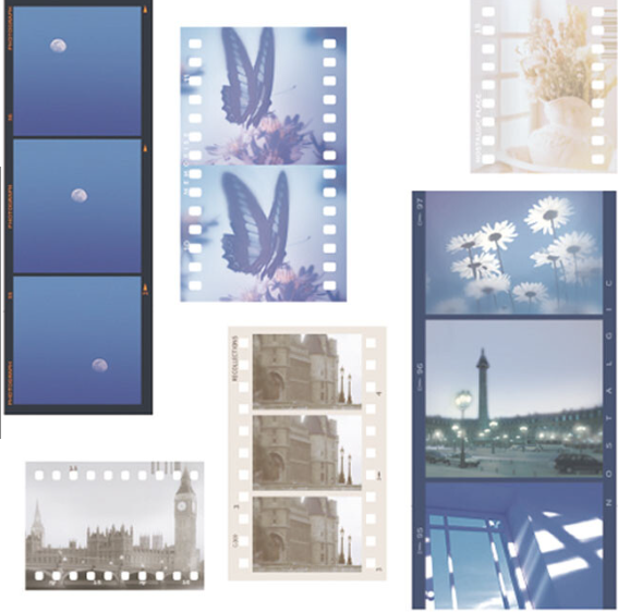【Mind Wave ~ "Moments" Flake Stickers】(Navy Tone)