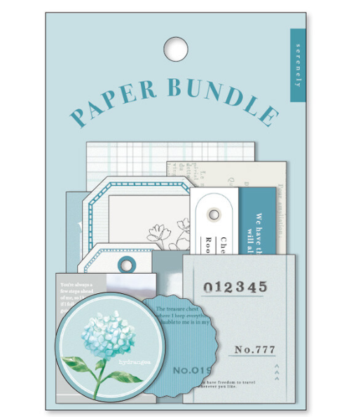 【Mind Wave "Paper Bundle" ~ Stickers】(Blue Tone)