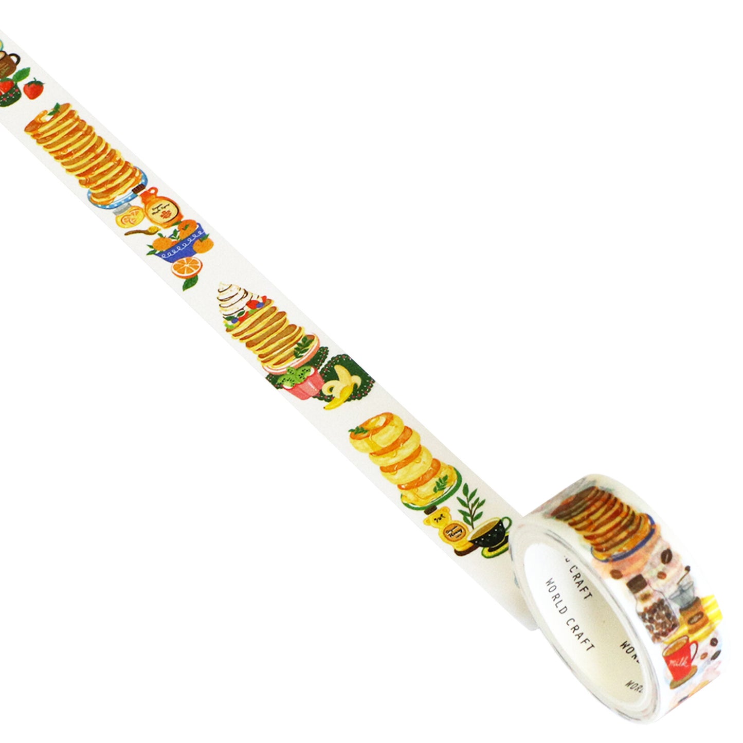 【日本WORLD CRAFT 愛吃PANCAKE 直式紙膠帶】
