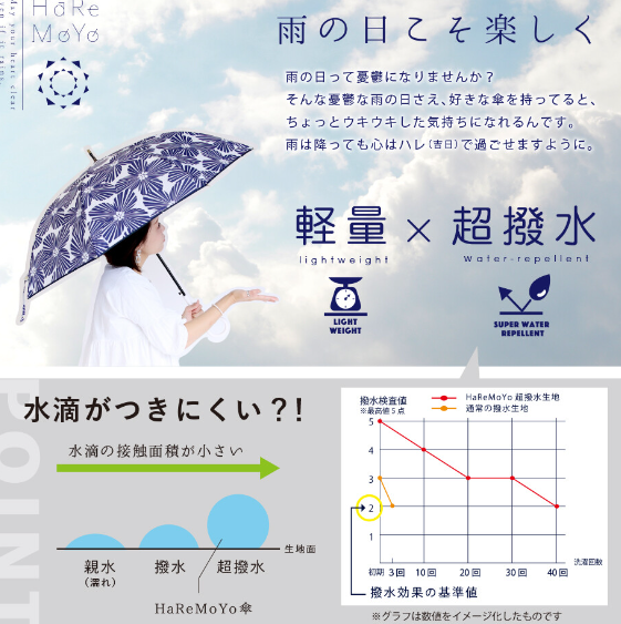 【日本京都黑竹總店HareMoyo輕量雨傘】
