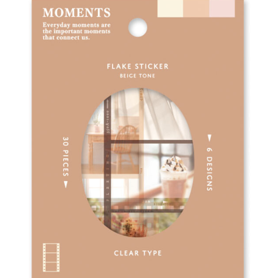 【Mind Wave ~ "Moments" Flake Stickers】(Biege Tone)